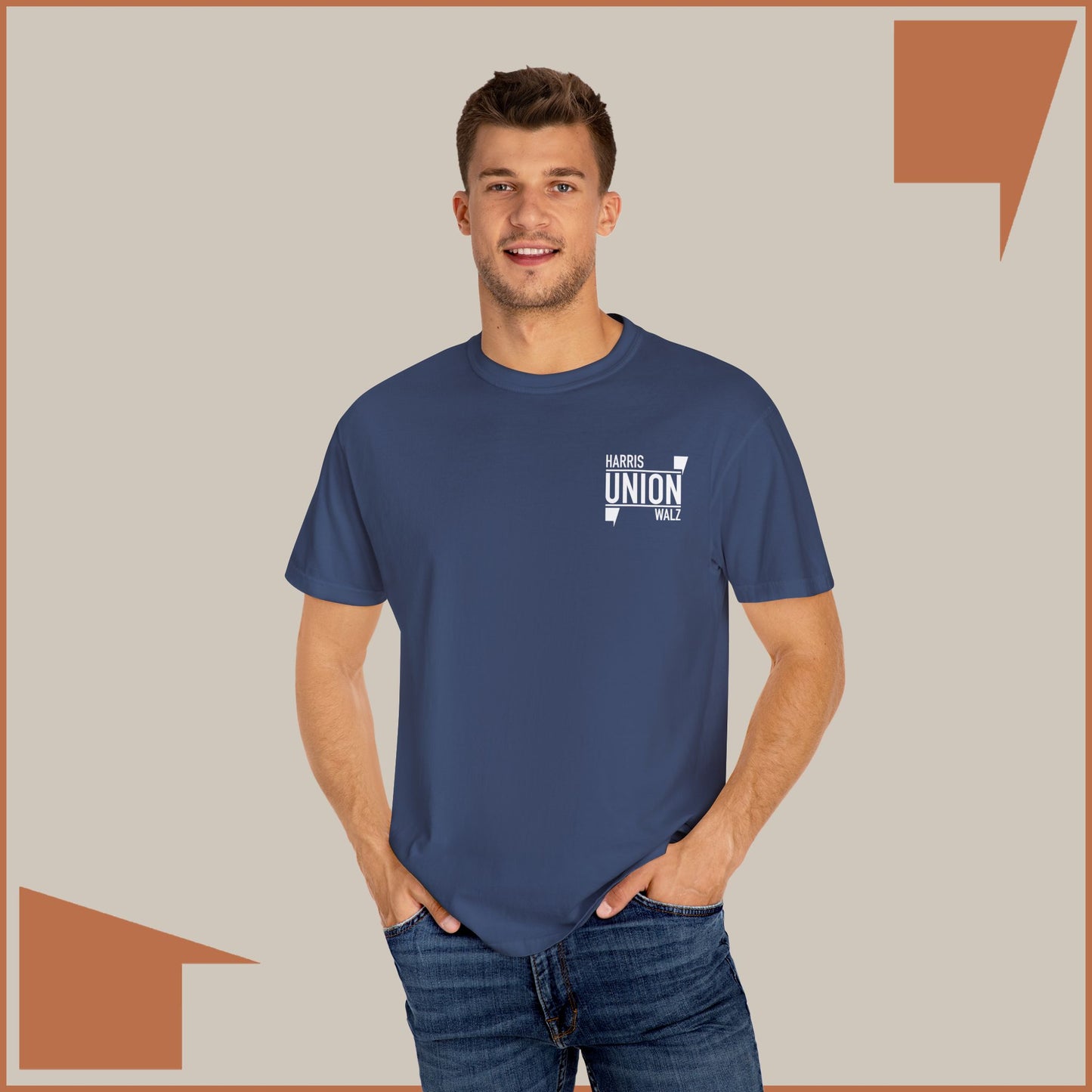 UNION / HARRIS WALZ - MEDIUM/HEAVY WEIGHT T-SHIRT (50% of the PROFIT IS DONATED IMMEDIATELY to the HARRIS-WALZ CAMPAIGN through ActBlue).