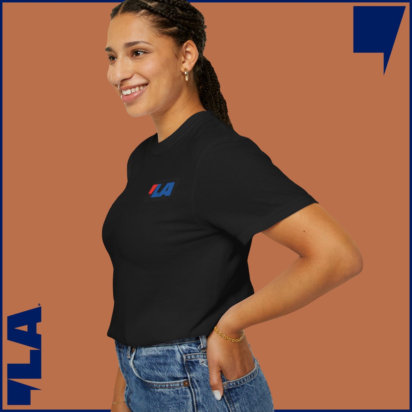 KAMALA/COMMA LA - MEDIUM WEIGHT T-SHIRT (50% of the PROFIT IS DONATED IMMEDIATELY to the HARRIS-WALZ CAMPAIGN through ActBlue).
