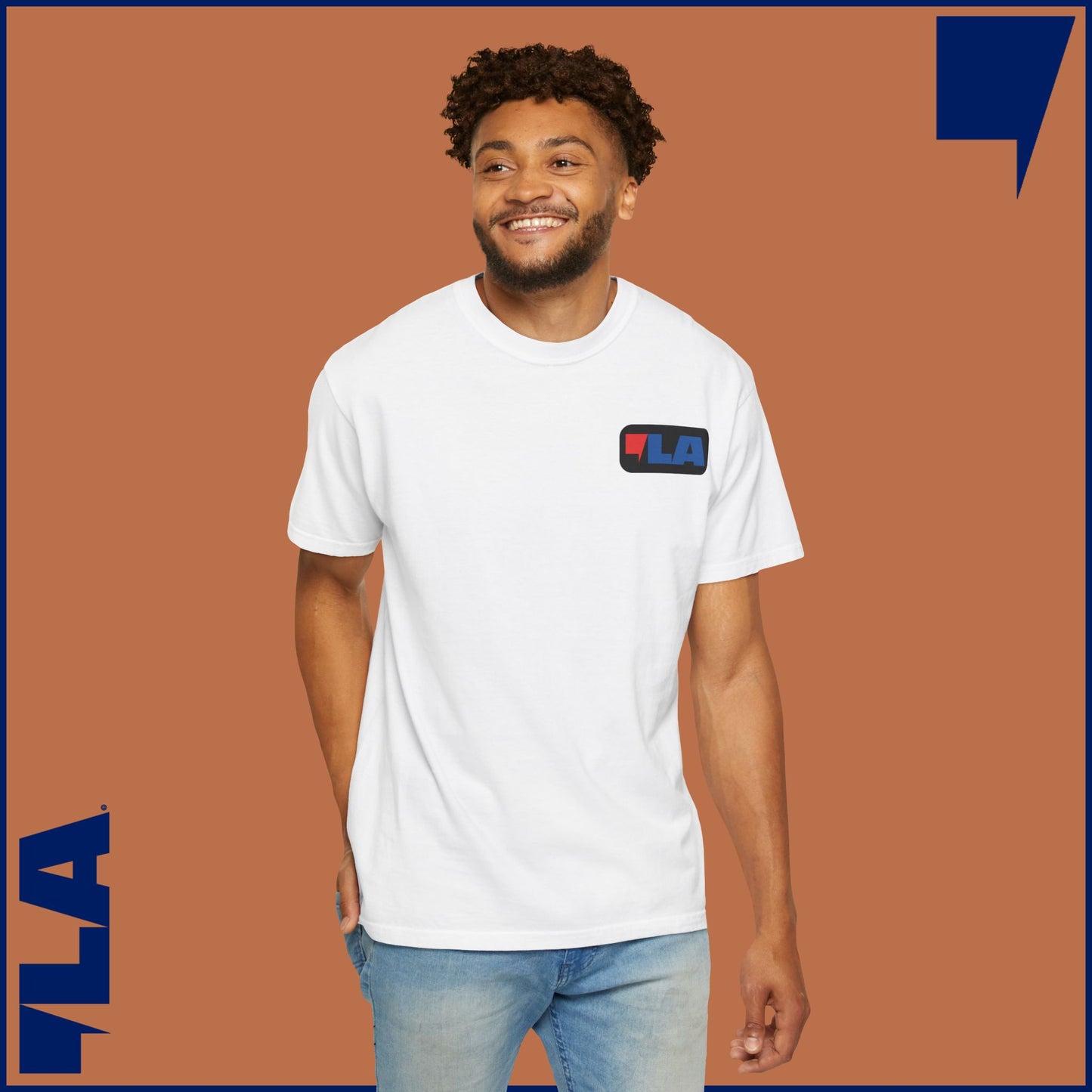KAMALA/COMMA LA - MEDIUM WEIGHT T-SHIRT (50% of the PROFIT IS DONATED IMMEDIATELY to the HARRIS-WALZ CAMPAIGN through ActBlue).