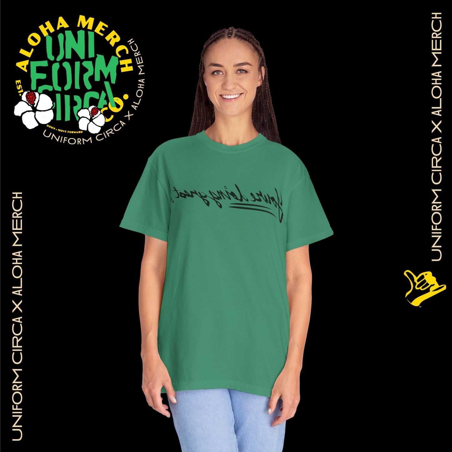 YOU'RE DOING GREAT MIRROR PRINT - Unisex Garment-Dyed T-Shirt