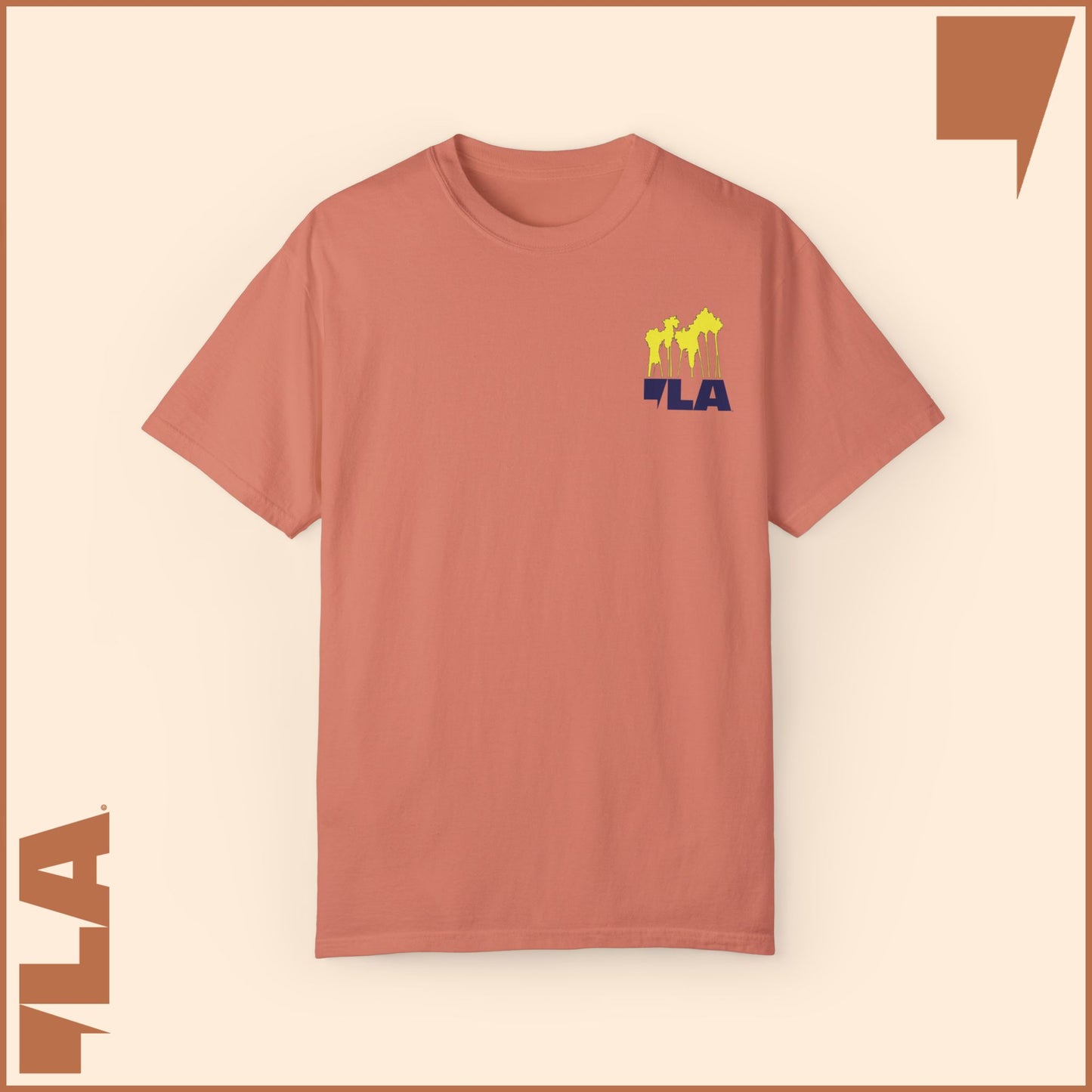 KAMALA/COMMA LA - ELECTRIC PALMS MEDIUM WEIGHT T-SHIRT (50% of the PROFIT IS DONATED IMMEDIATELY to the HARRIS-WALZ CAMPAIGN through ActBlue).