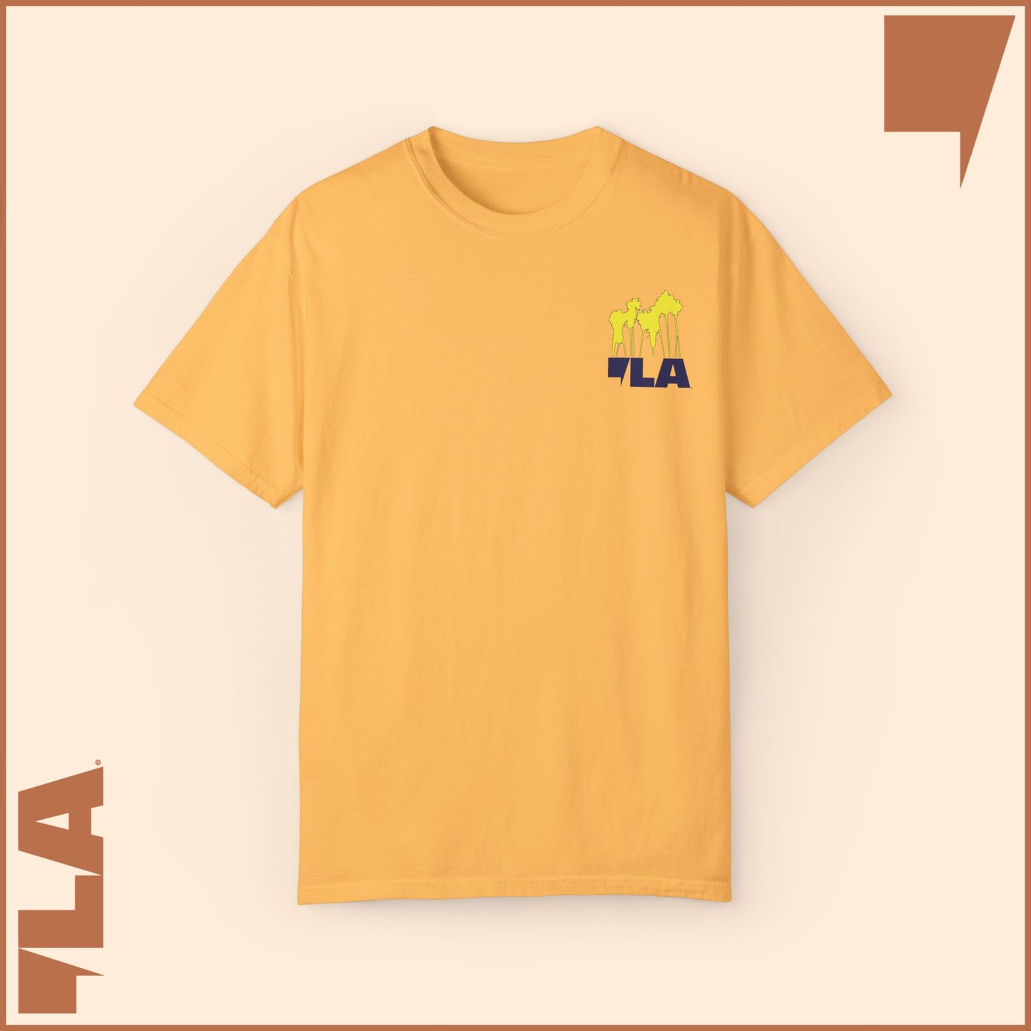 KAMALA/COMMA LA - ELECTRIC PALMS MEDIUM WEIGHT T-SHIRT (50% of the PROFIT IS DONATED IMMEDIATELY to the HARRIS-WALZ CAMPAIGN through ActBlue).