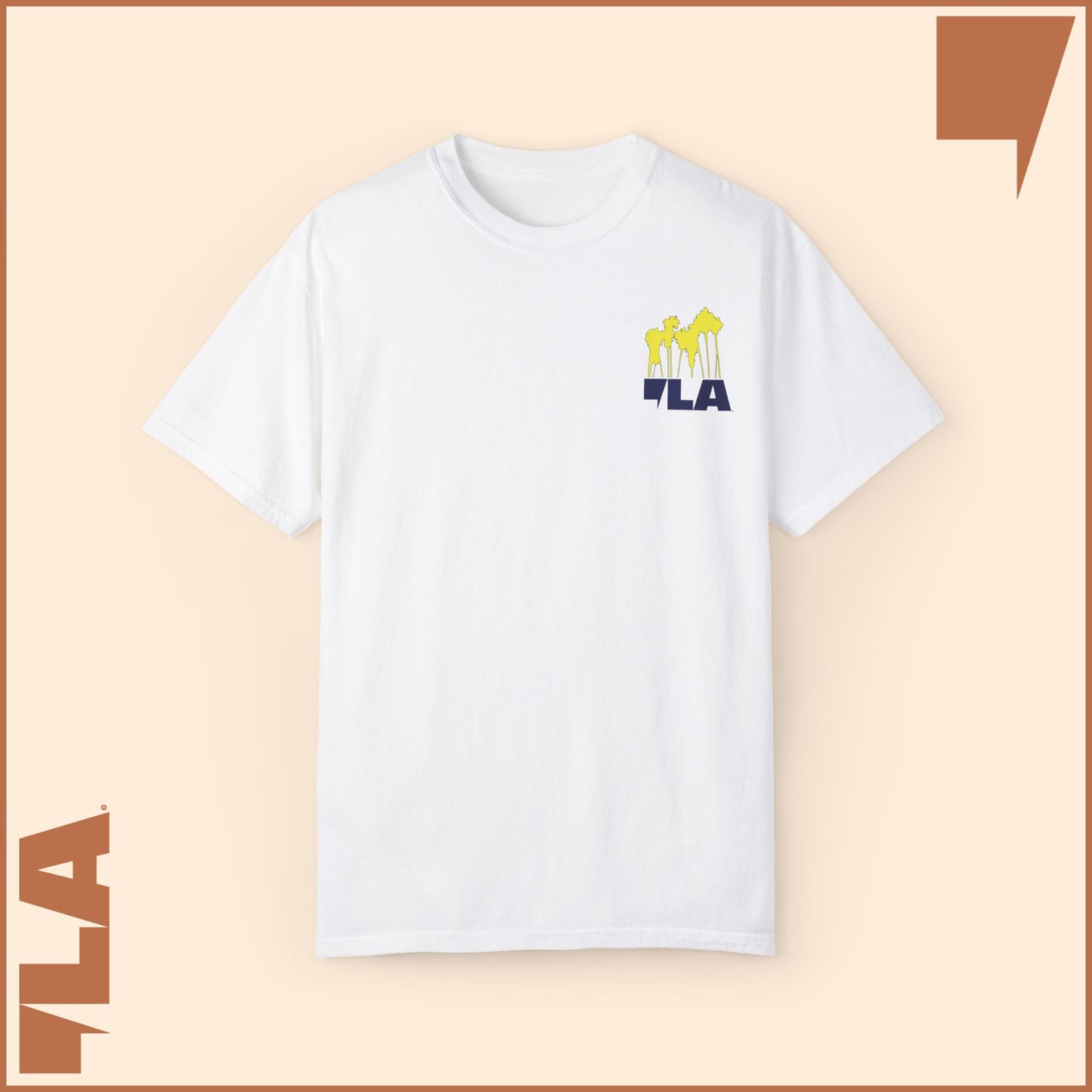 KAMALA/COMMA LA - ELECTRIC PALMS MEDIUM WEIGHT T-SHIRT (50% of the PROFIT IS DONATED IMMEDIATELY to the HARRIS-WALZ CAMPAIGN through ActBlue).