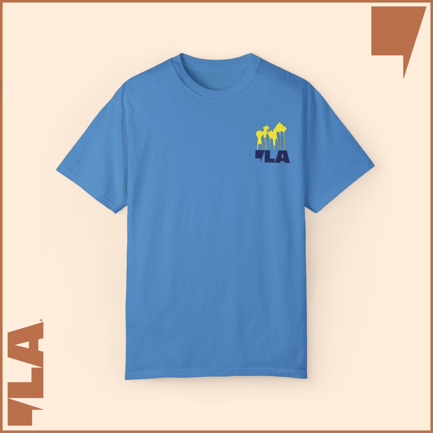 KAMALA/COMMA LA - ELECTRIC PALMS MEDIUM WEIGHT T-SHIRT (50% of the PROFIT IS DONATED IMMEDIATELY to the HARRIS-WALZ CAMPAIGN through ActBlue).