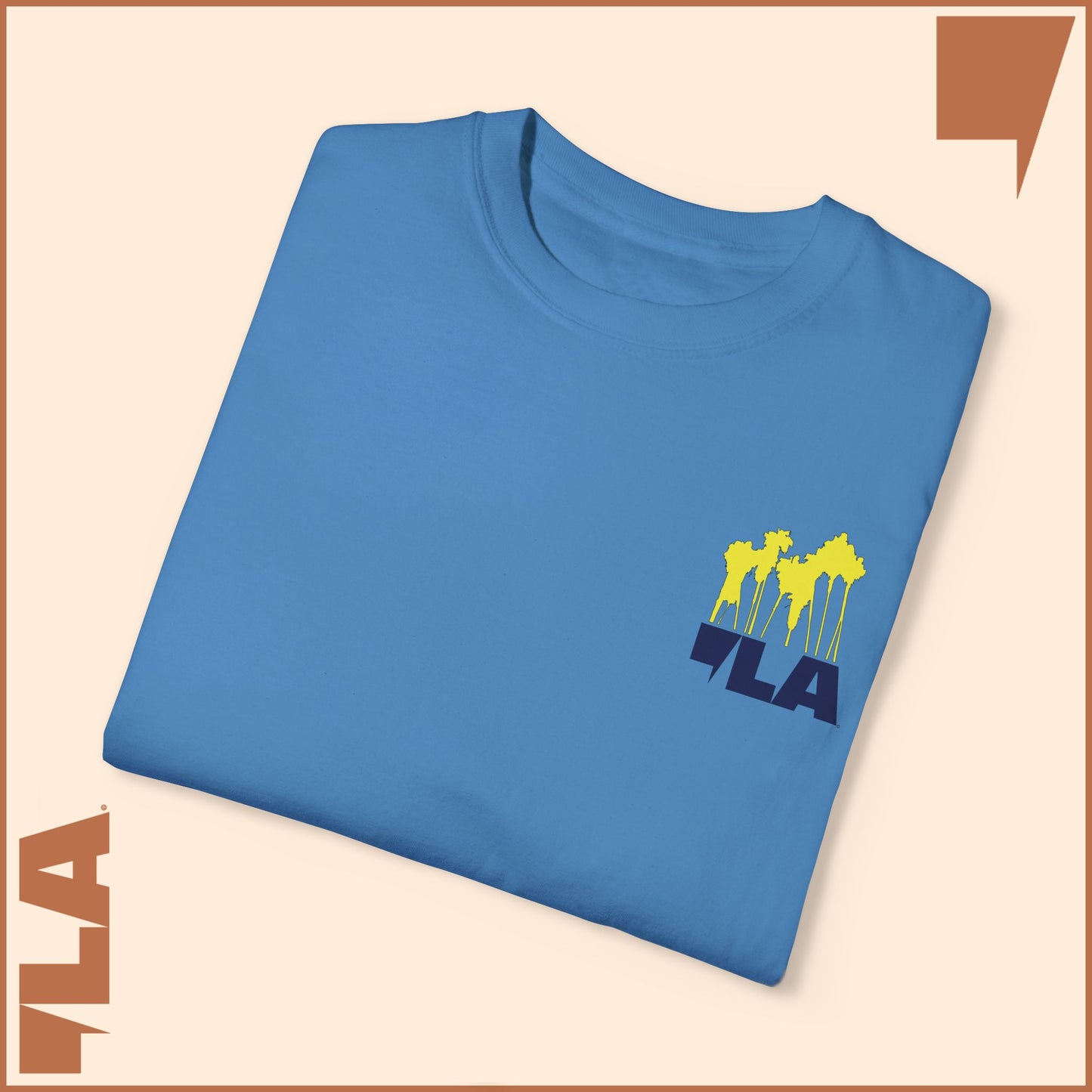 KAMALA/COMMA LA - ELECTRIC PALMS MEDIUM WEIGHT T-SHIRT (50% of the PROFIT IS DONATED IMMEDIATELY to the HARRIS-WALZ CAMPAIGN through ActBlue).