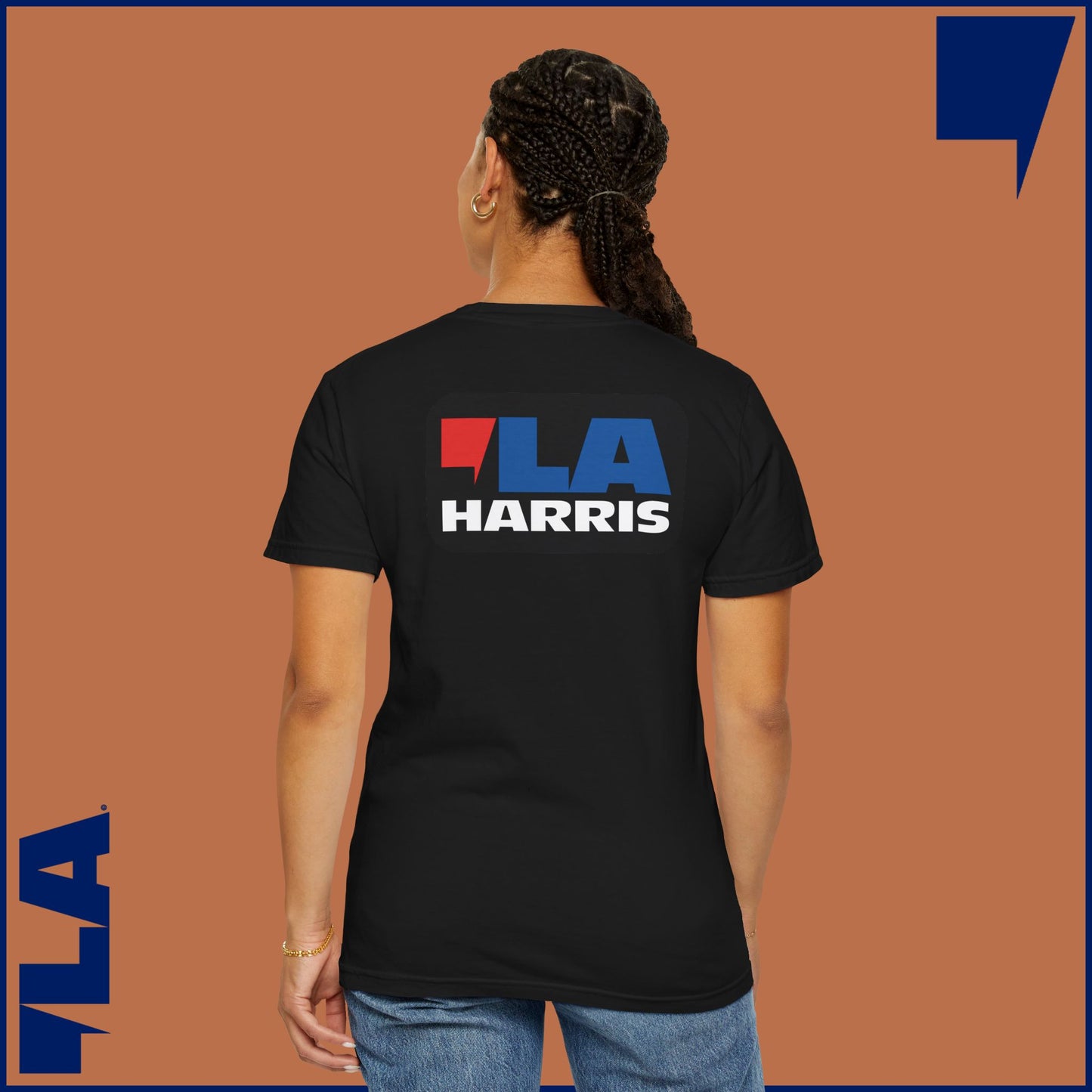 KAMALA/COMMA LA - MEDIUM WEIGHT T-SHIRT (50% of the PROFIT IS DONATED IMMEDIATELY to the HARRIS-WALZ CAMPAIGN through ActBlue).
