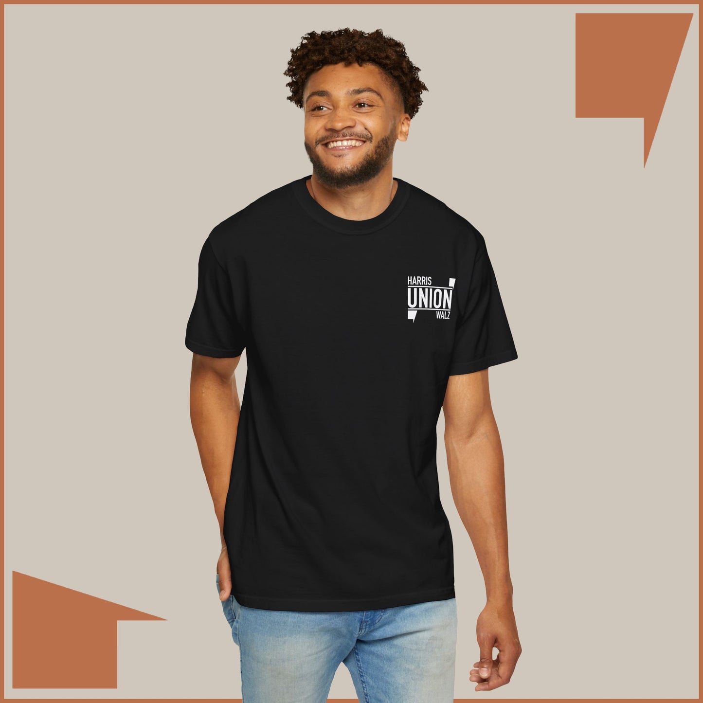 UNION / HARRIS WALZ - MEDIUM/HEAVY WEIGHT T-SHIRT (50% of the PROFIT IS DONATED IMMEDIATELY to the HARRIS-WALZ CAMPAIGN through ActBlue).
