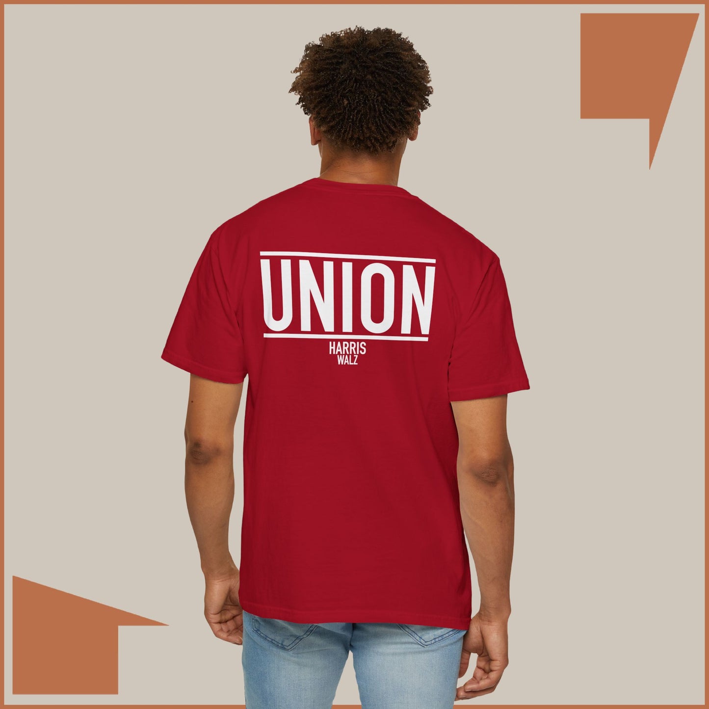 UNION / HARRIS WALZ - MEDIUM/HEAVY WEIGHT T-SHIRT (50% of the PROFIT IS DONATED IMMEDIATELY to the HARRIS-WALZ CAMPAIGN through ActBlue).