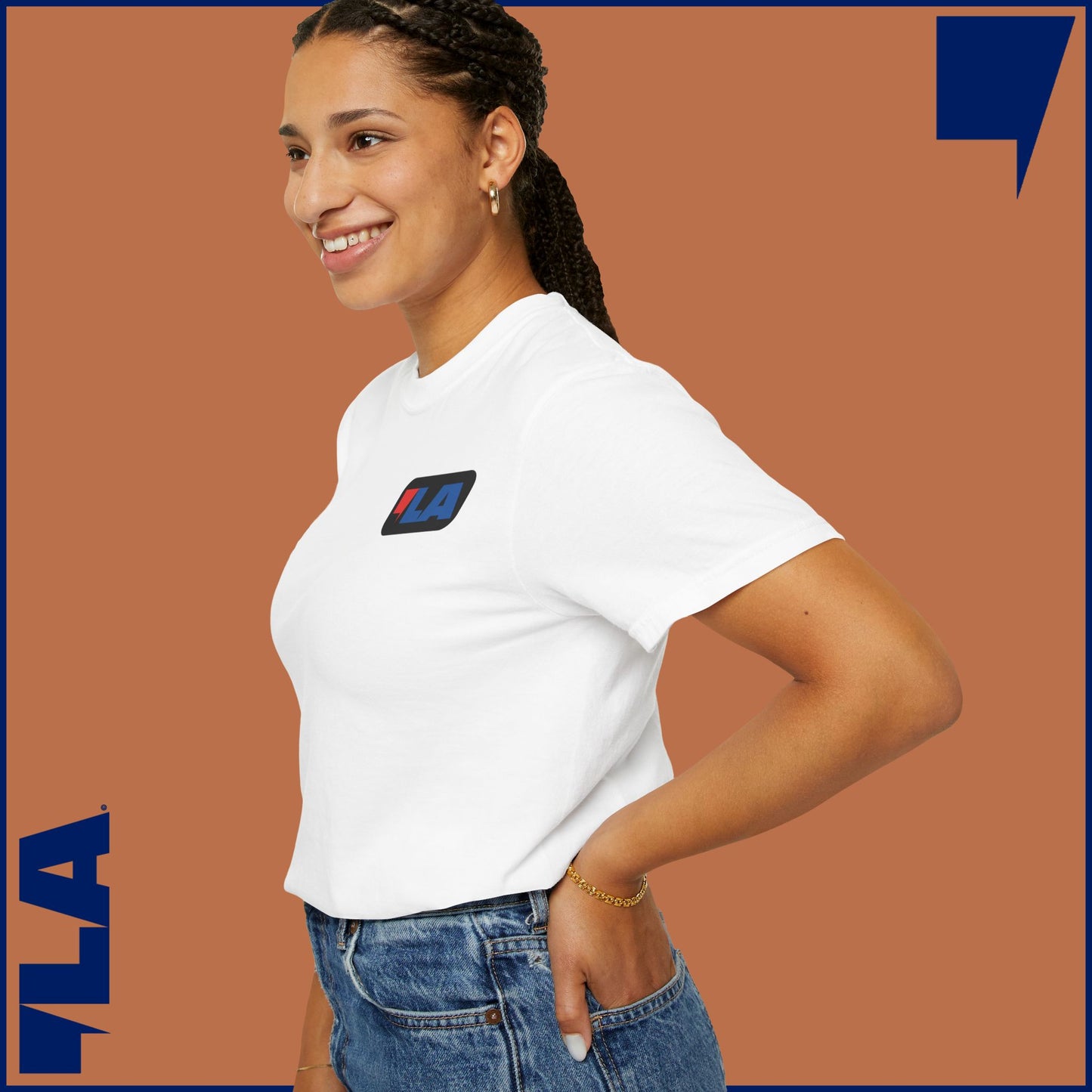 KAMALA/COMMA LA - MEDIUM WEIGHT T-SHIRT (50% of the PROFIT IS DONATED IMMEDIATELY to the HARRIS-WALZ CAMPAIGN through ActBlue).