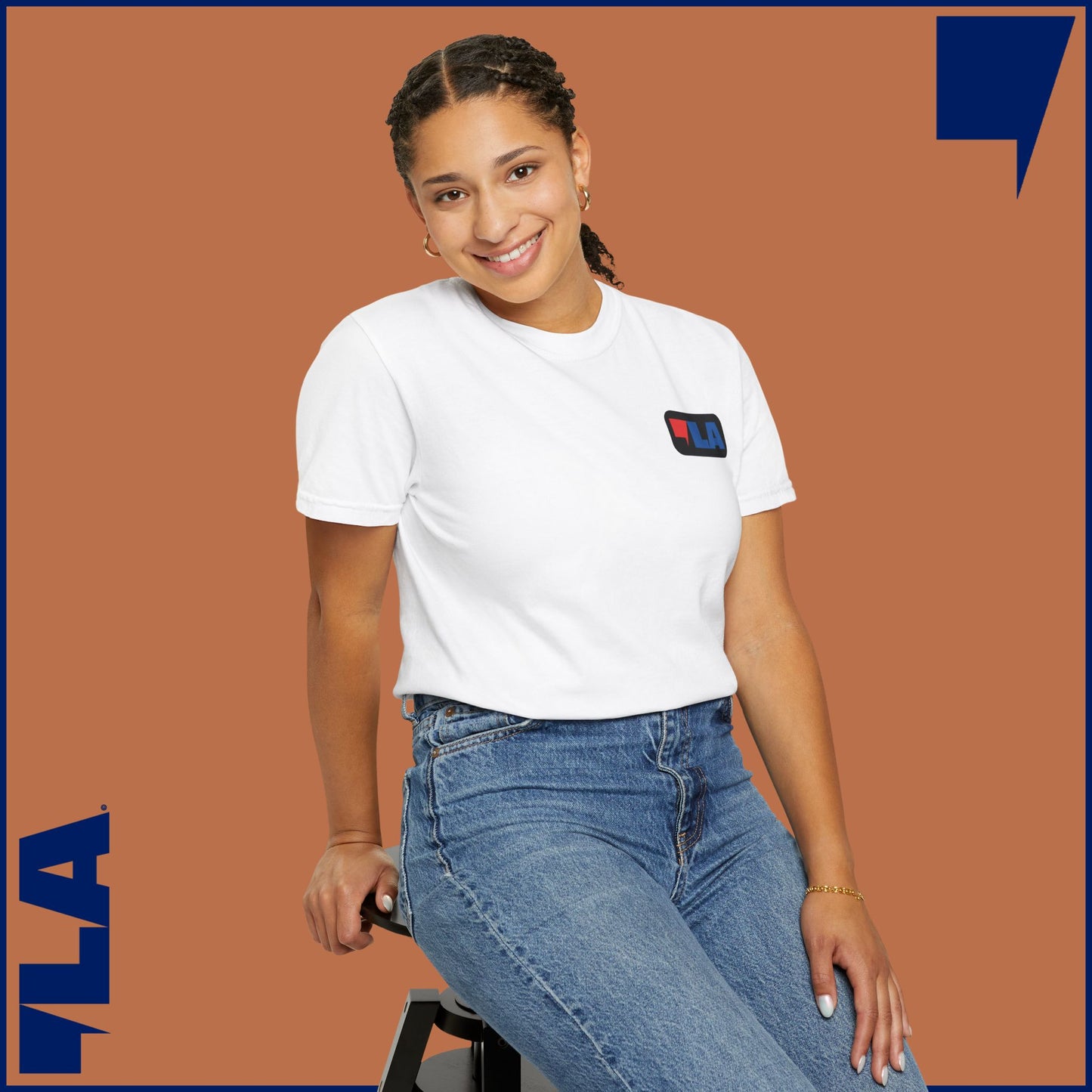 KAMALA/COMMA LA - MEDIUM WEIGHT T-SHIRT (50% of the PROFIT IS DONATED IMMEDIATELY to the HARRIS-WALZ CAMPAIGN through ActBlue).
