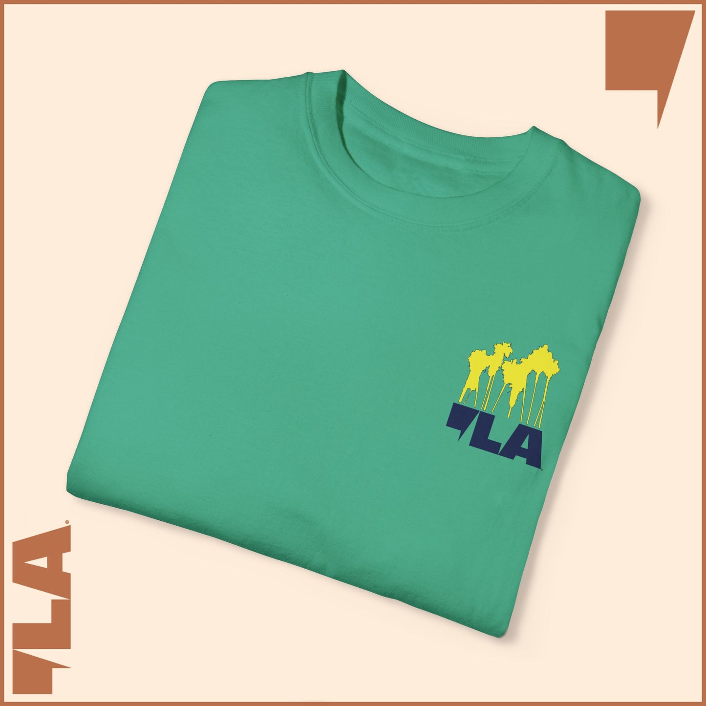 KAMALA/COMMA LA - ELECTRIC PALMS MEDIUM WEIGHT T-SHIRT (50% of the PROFIT IS DONATED IMMEDIATELY to the HARRIS-WALZ CAMPAIGN through ActBlue).