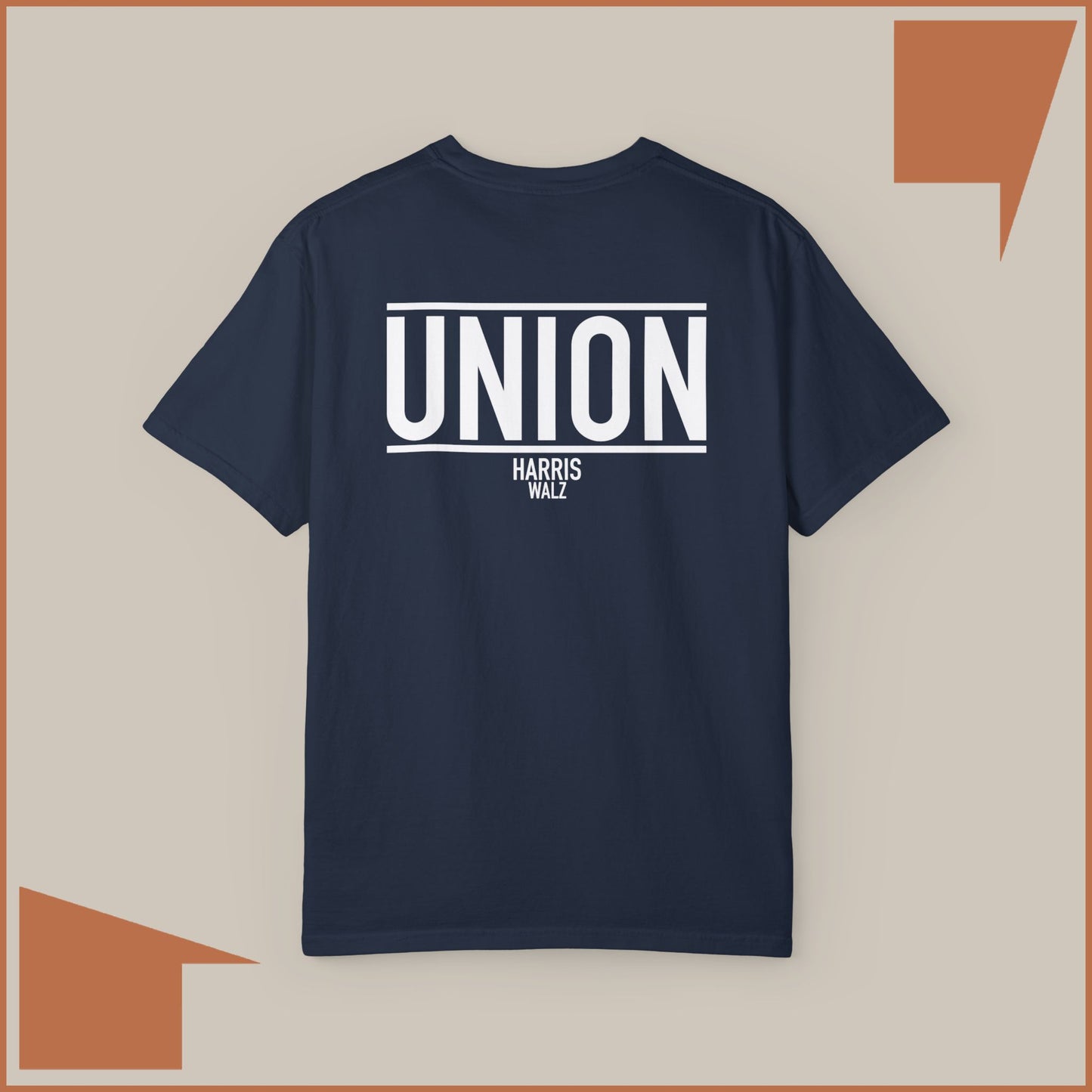 UNION / HARRIS WALZ - MEDIUM/HEAVY WEIGHT T-SHIRT (50% of the PROFIT IS DONATED IMMEDIATELY to the HARRIS-WALZ CAMPAIGN through ActBlue).