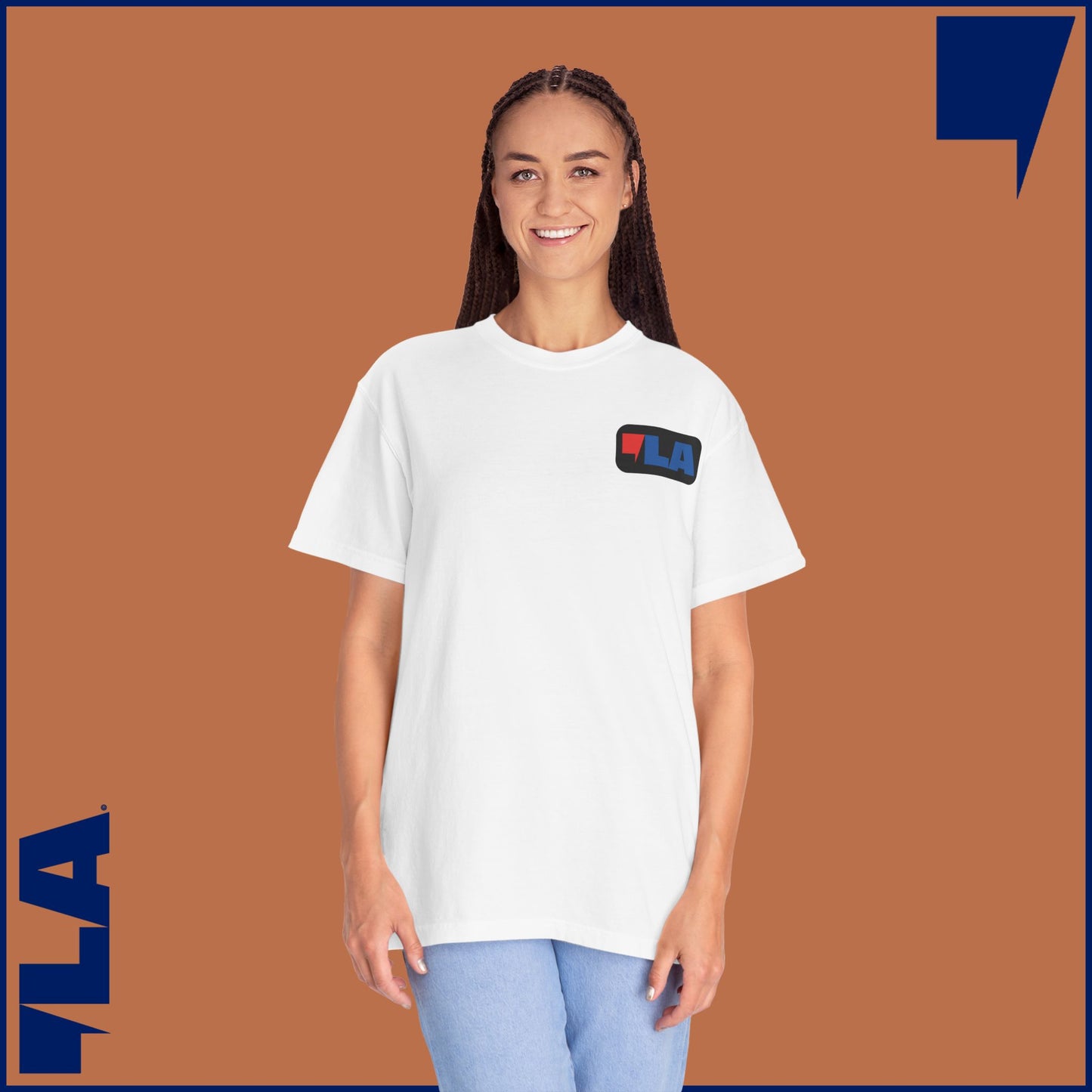 KAMALA/COMMA LA - MEDIUM WEIGHT T-SHIRT (50% of the PROFIT IS DONATED IMMEDIATELY to the HARRIS-WALZ CAMPAIGN through ActBlue).