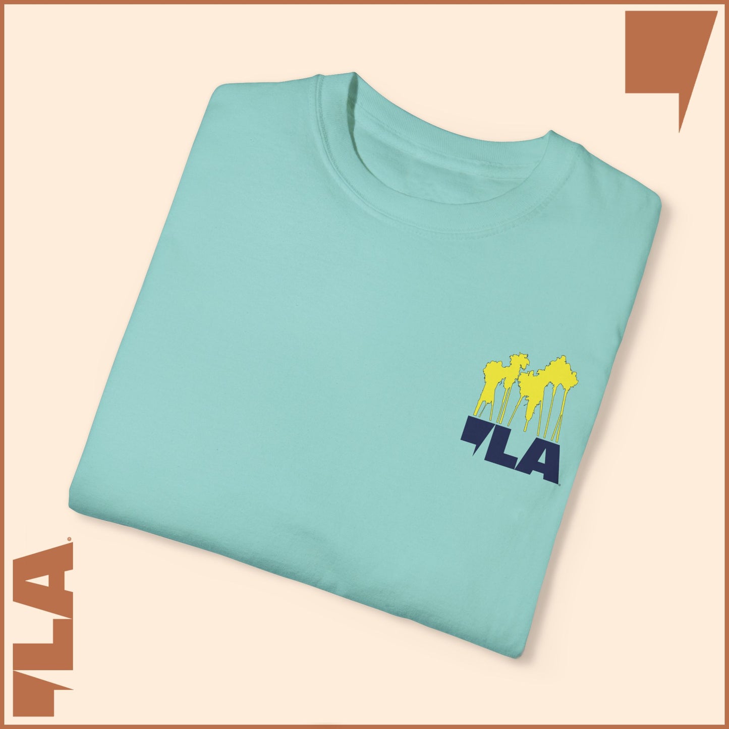 KAMALA/COMMA LA - ELECTRIC PALMS MEDIUM WEIGHT T-SHIRT (50% of the PROFIT IS DONATED IMMEDIATELY to the HARRIS-WALZ CAMPAIGN through ActBlue).