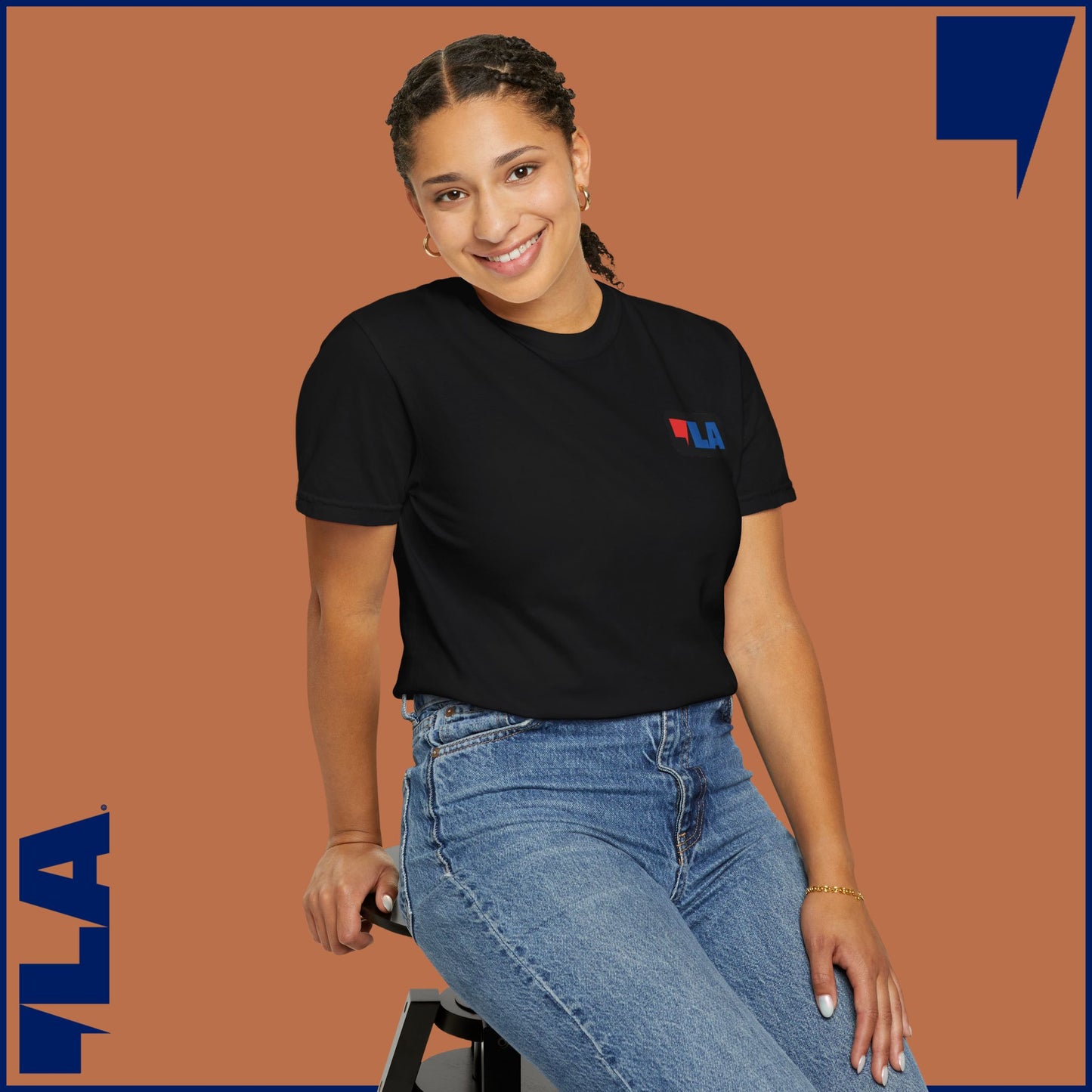 KAMALA/COMMA LA - MEDIUM WEIGHT T-SHIRT (50% of the PROFIT IS DONATED IMMEDIATELY to the HARRIS-WALZ CAMPAIGN through ActBlue).