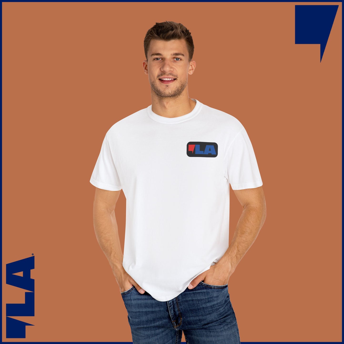 KAMALA/COMMA LA - MEDIUM WEIGHT T-SHIRT (50% of the PROFIT IS DONATED IMMEDIATELY to the HARRIS-WALZ CAMPAIGN through ActBlue).