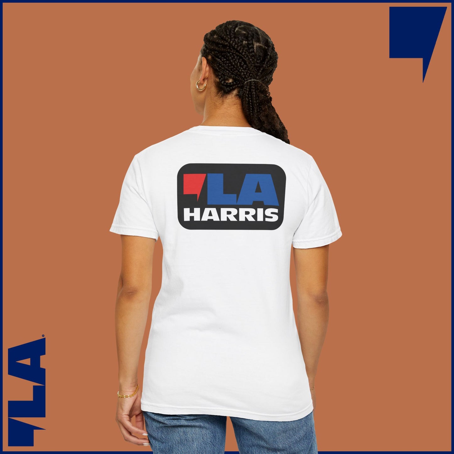 KAMALA/COMMA LA - MEDIUM WEIGHT T-SHIRT (50% of the PROFIT IS DONATED IMMEDIATELY to the HARRIS-WALZ CAMPAIGN through ActBlue).