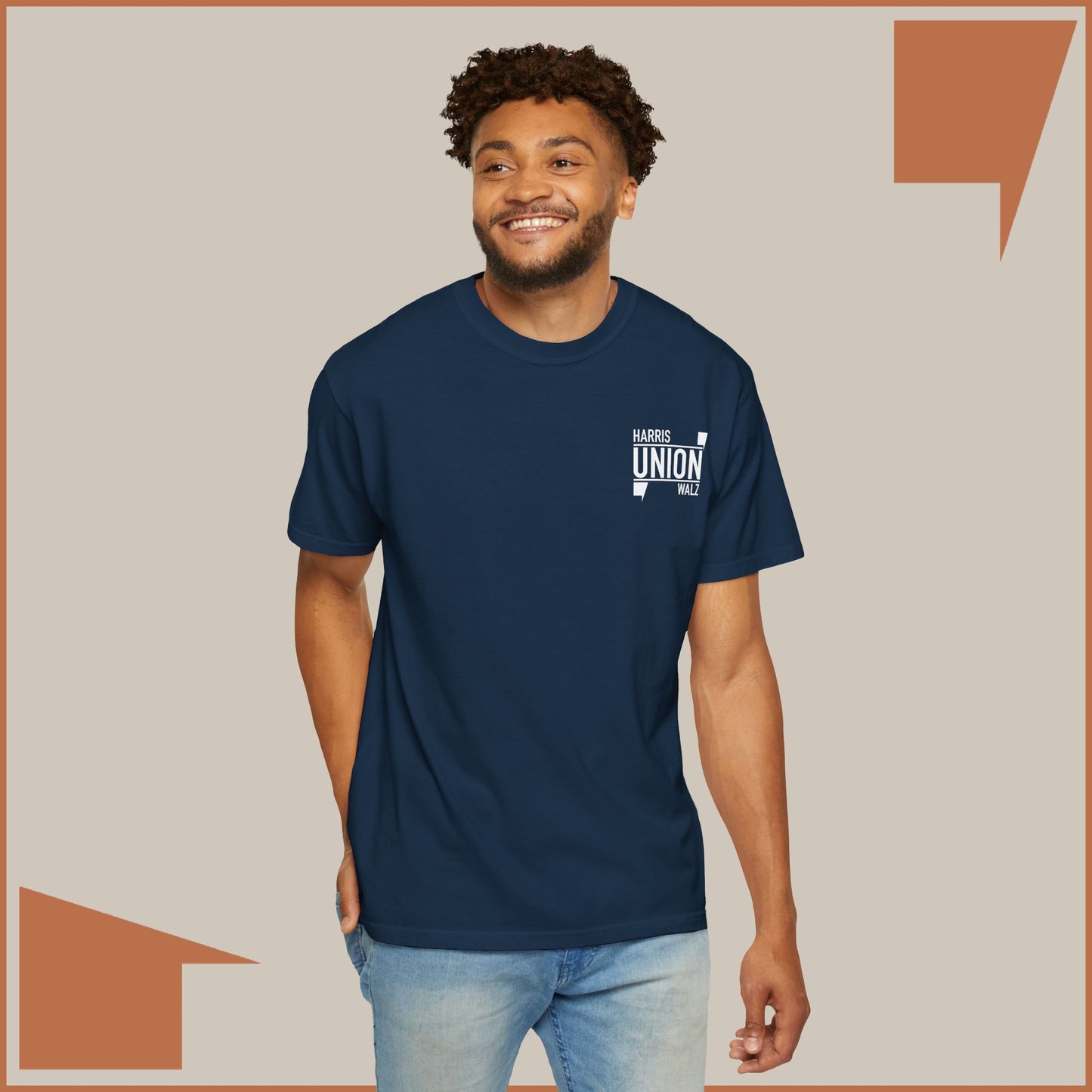 UNION / HARRIS WALZ - MEDIUM/HEAVY WEIGHT T-SHIRT (50% of the PROFIT IS DONATED IMMEDIATELY to the HARRIS-WALZ CAMPAIGN through ActBlue).