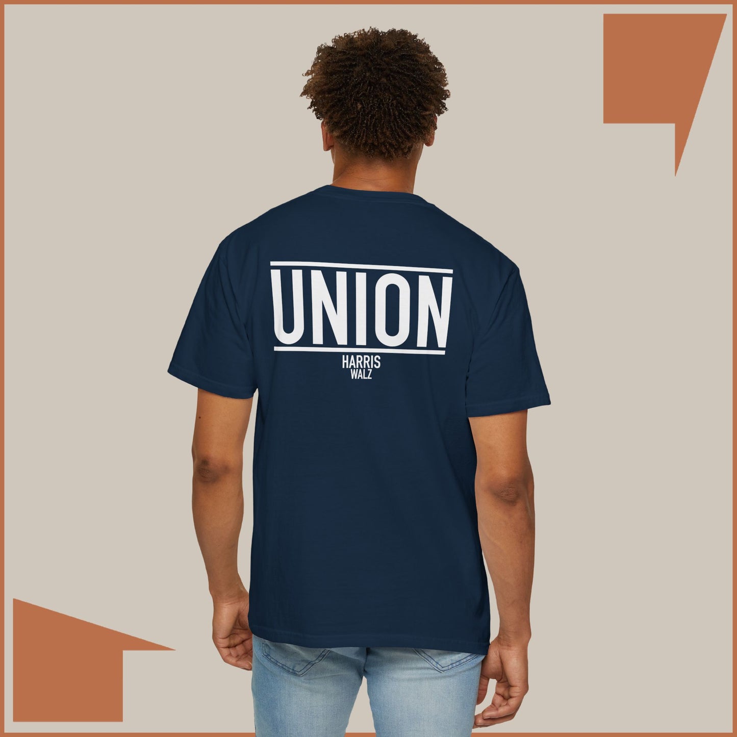 UNION / HARRIS WALZ - MEDIUM/HEAVY WEIGHT T-SHIRT (50% of the PROFIT IS DONATED IMMEDIATELY to the HARRIS-WALZ CAMPAIGN through ActBlue).
