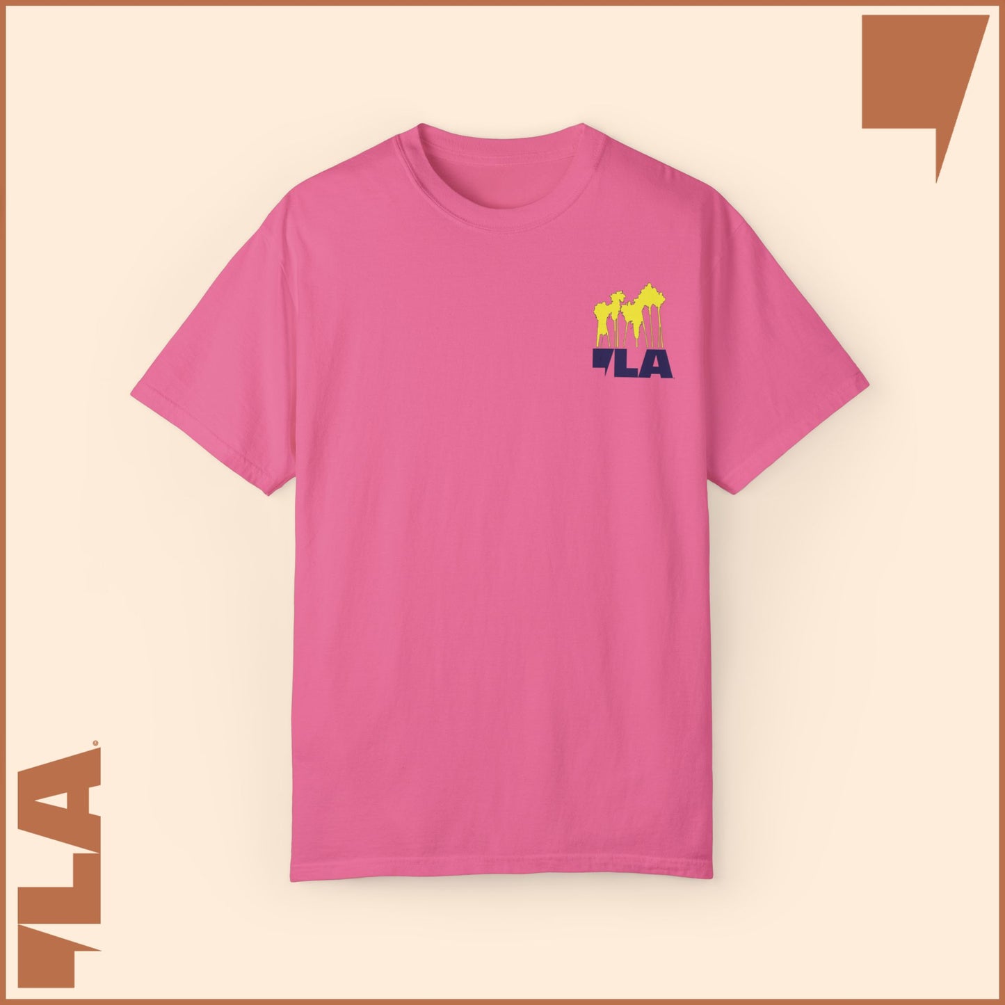 KAMALA/COMMA LA - ELECTRIC PALMS MEDIUM WEIGHT T-SHIRT (50% of the PROFIT IS DONATED IMMEDIATELY to the HARRIS-WALZ CAMPAIGN through ActBlue).
