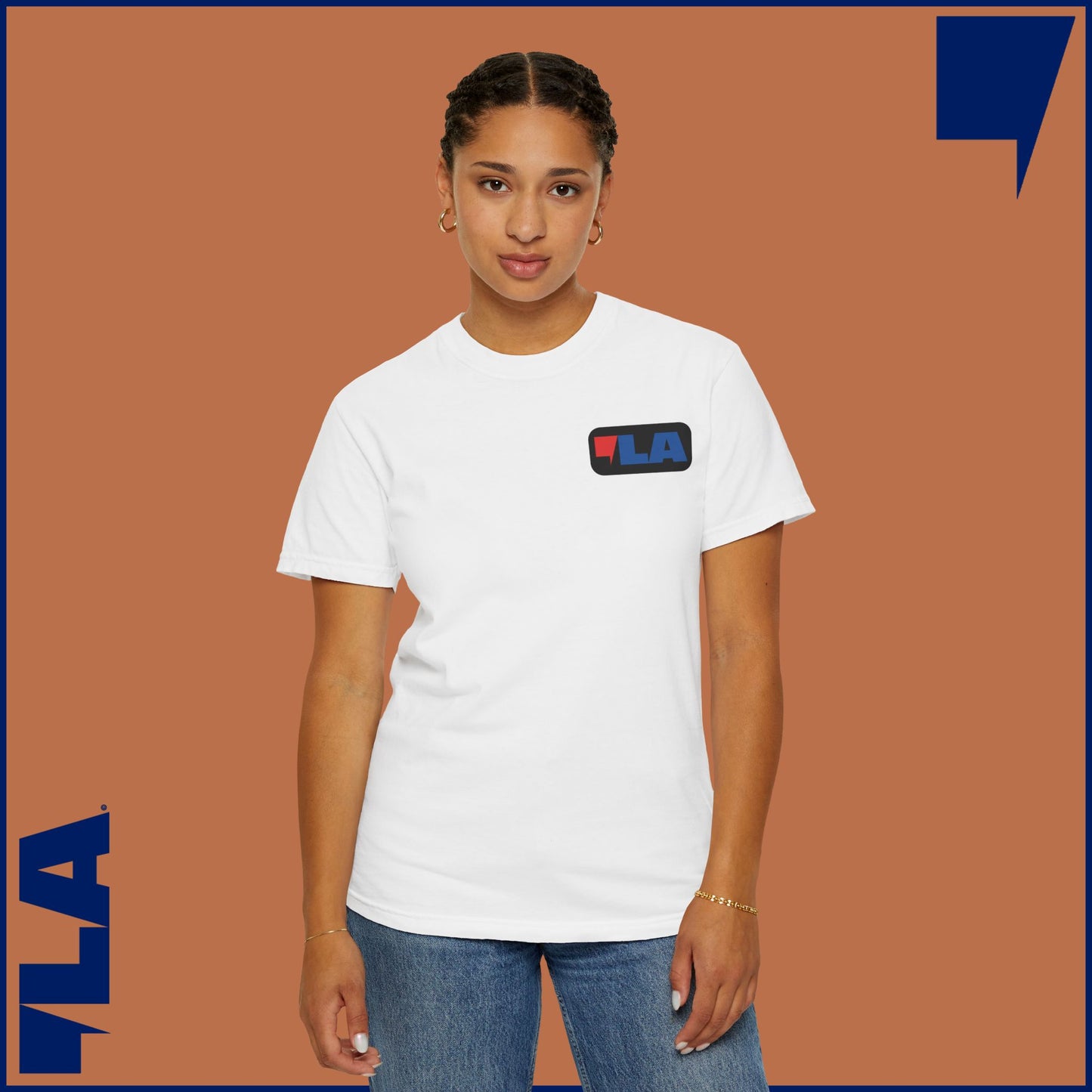 KAMALA/COMMA LA - MEDIUM WEIGHT T-SHIRT (50% of the PROFIT IS DONATED IMMEDIATELY to the HARRIS-WALZ CAMPAIGN through ActBlue).