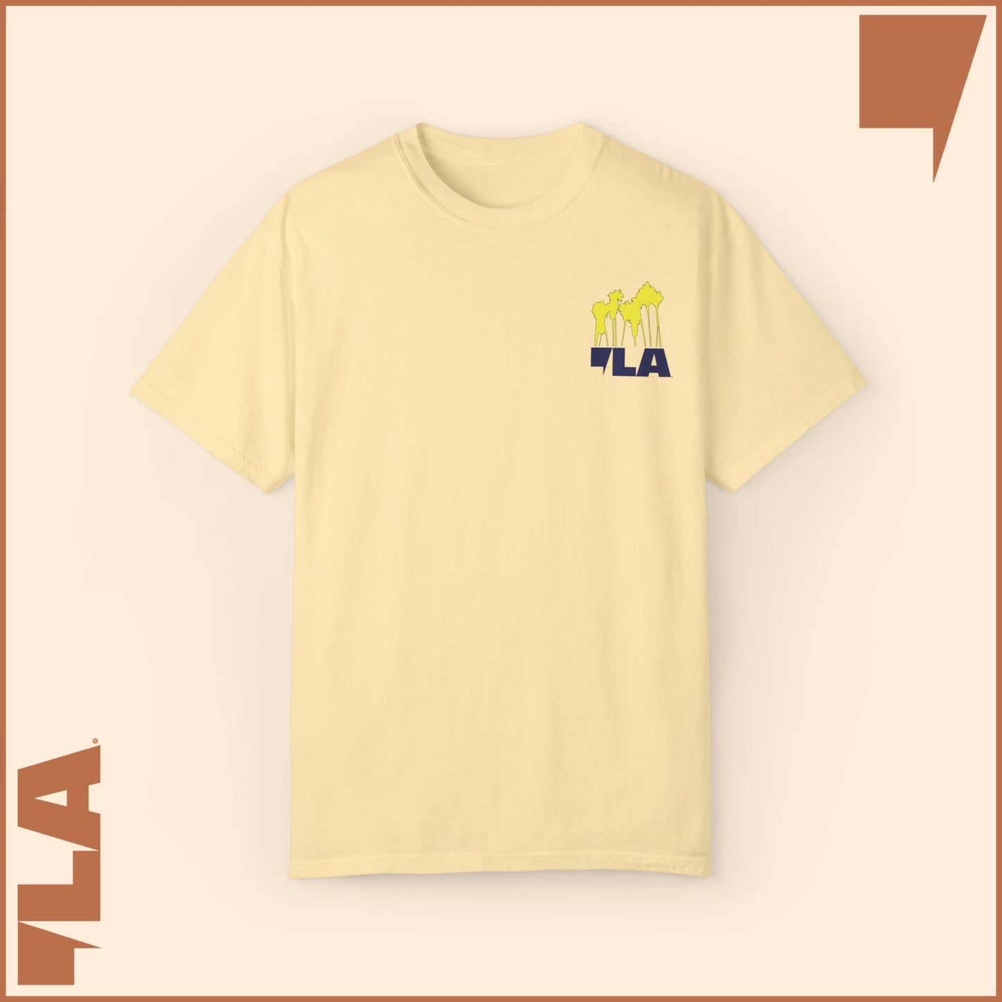 KAMALA/COMMA LA - ELECTRIC PALMS MEDIUM WEIGHT T-SHIRT (50% of the PROFIT IS DONATED IMMEDIATELY to the HARRIS-WALZ CAMPAIGN through ActBlue).