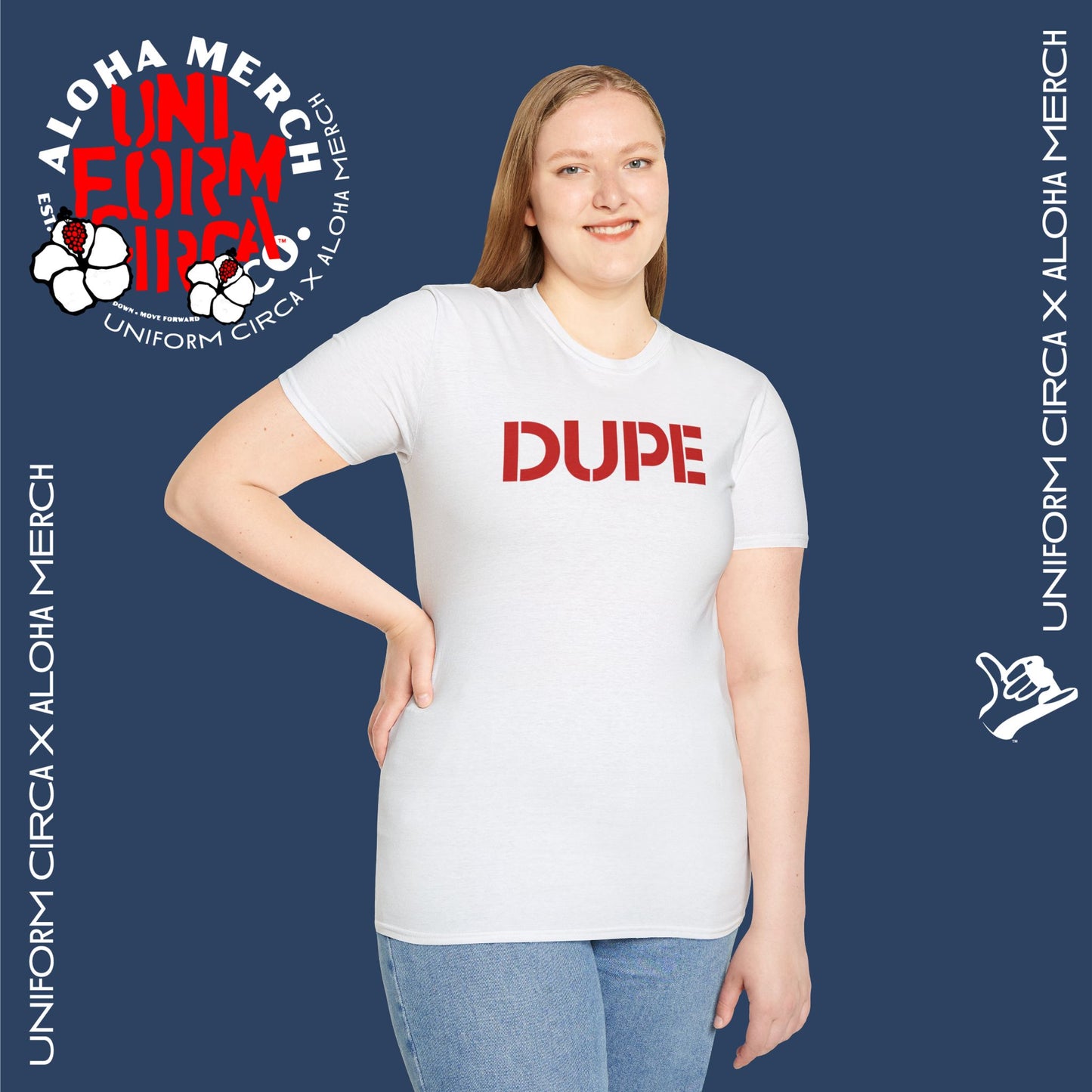 (DUPE) UNIFORM CIRCA x ALOHA MERCH - Unisex Garment-Dyed T-Shirt