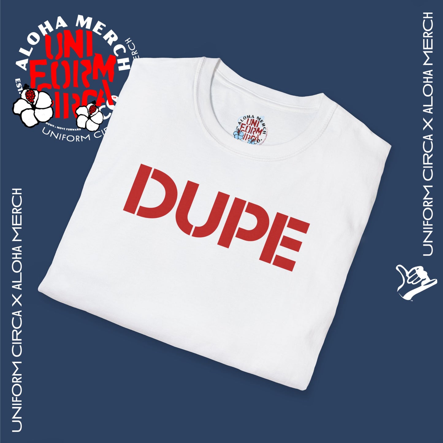 (DUPE) UNIFORM CIRCA x ALOHA MERCH - Unisex Garment-Dyed T-Shirt