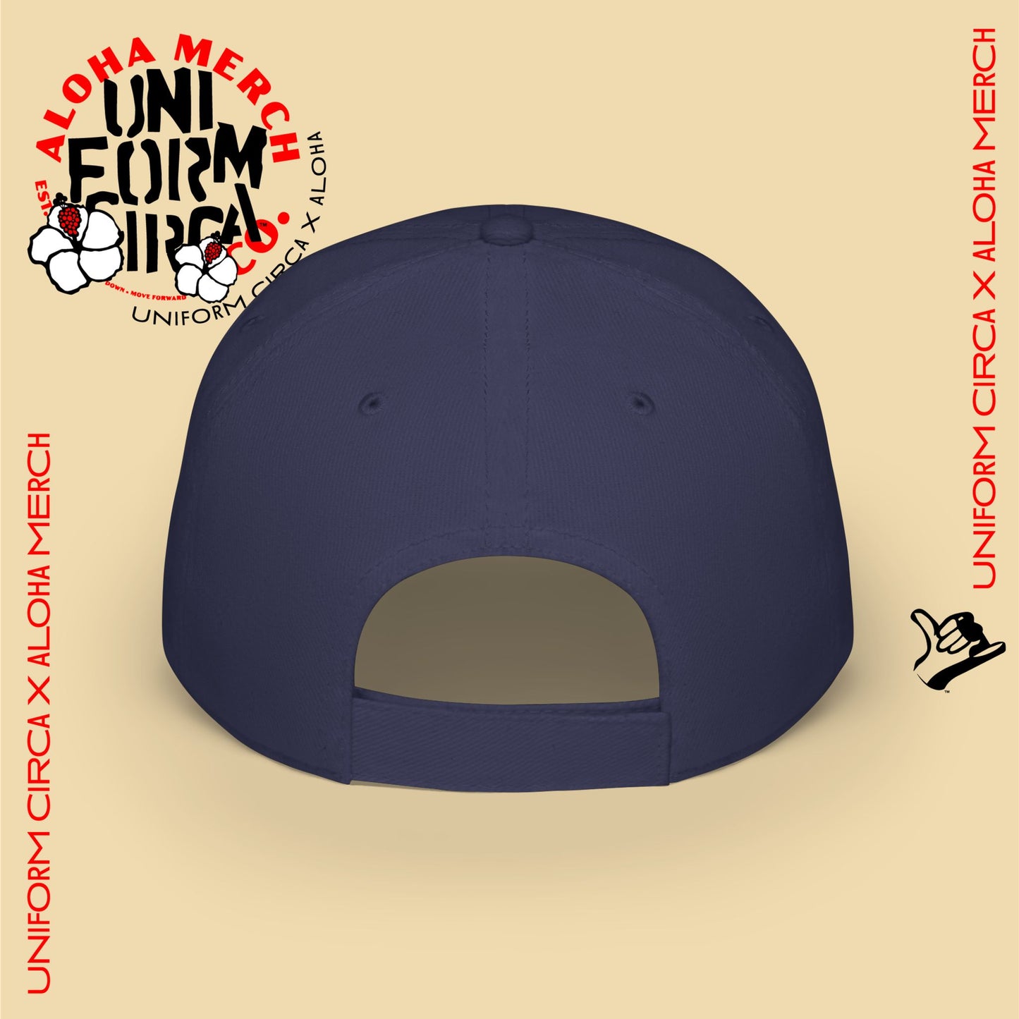 UNIFORM CIRCA x ALOHA MERCH 100% COTTON BASEBALL CAP