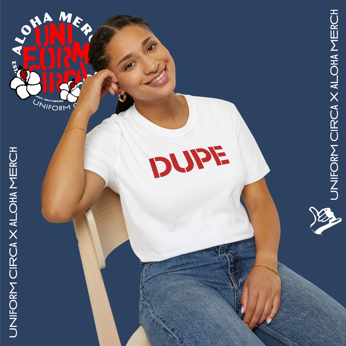 (DUPE) UNIFORM CIRCA x ALOHA MERCH - Unisex Garment-Dyed T-Shirt