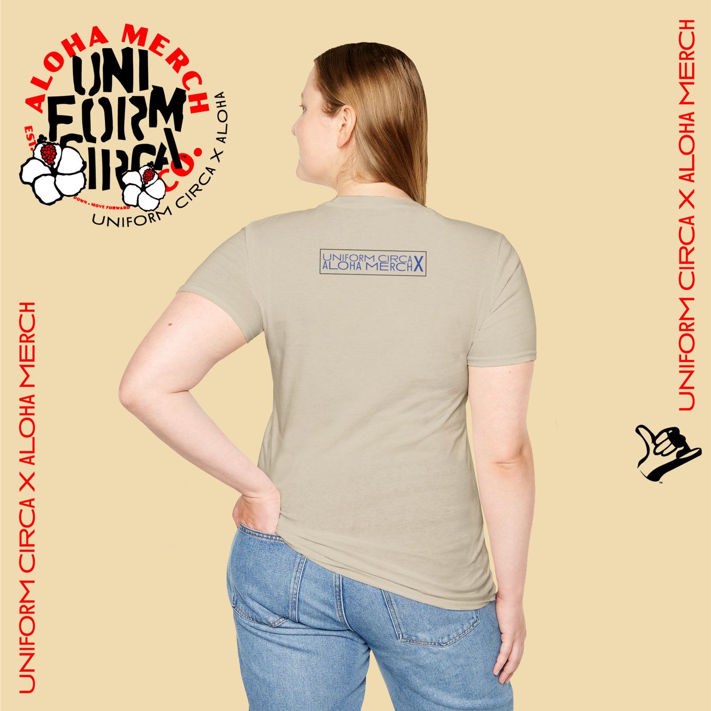 (MY OTHER IS A - NEUTRA/SCHINDLER) UNIFORM CIRCA x ALOHA MERCH - Unisex Garment-Dyed T-Shirt