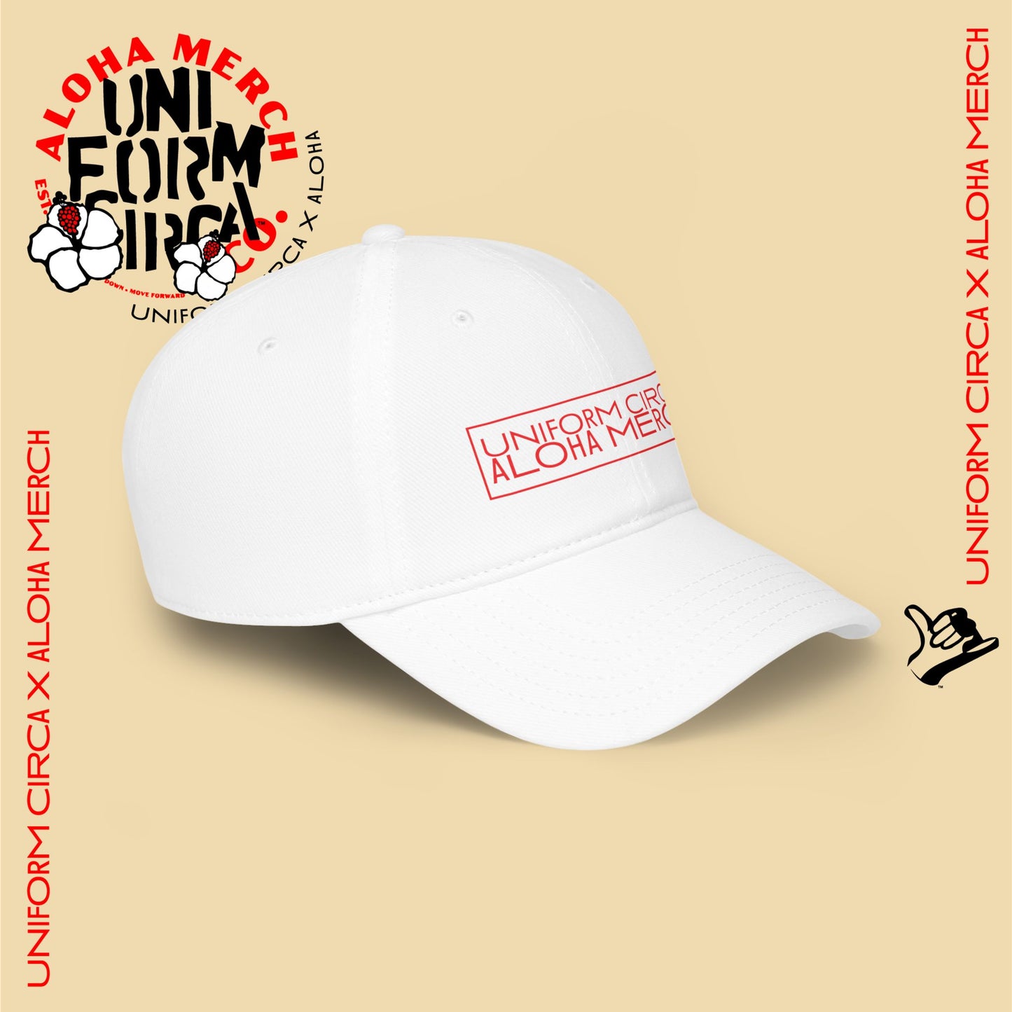 UNIFORM CIRCA x ALOHA MERCH 100% COTTON BASEBALL CAP